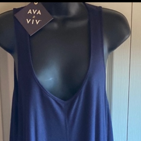 Ava & Viv NWT Vneck Sleeveless Hi/Low Pullover MIDI  Dress size X - Picture 2 of 7